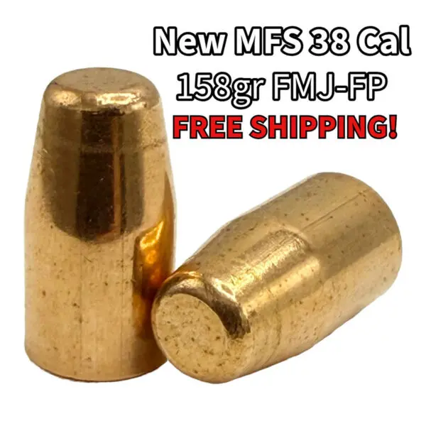 MFS 38 Cal (.357") 158gr FMJ-FP Bullets