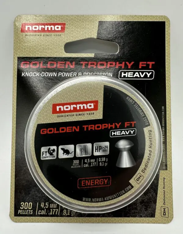 Norma 4.5mm (.177 Cal) 9.1gr Golden Trophy FT Heavy