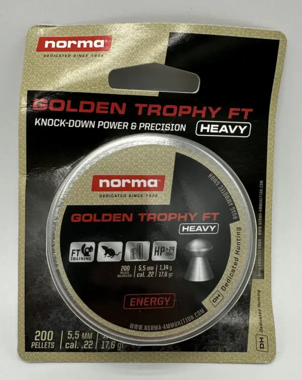 Norma 5.5mm (22 Cal) 17.6gr Golden Trophy FT Heavy