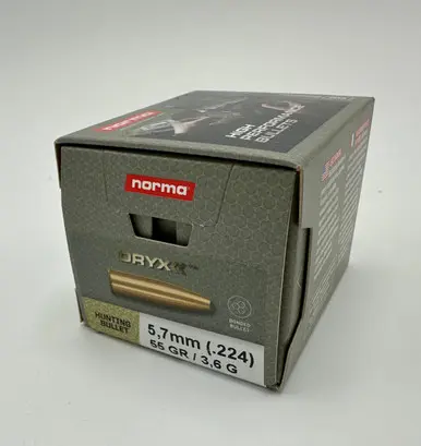 Norma Oryx 5.7mm (.224) 55gr - 100 ct box