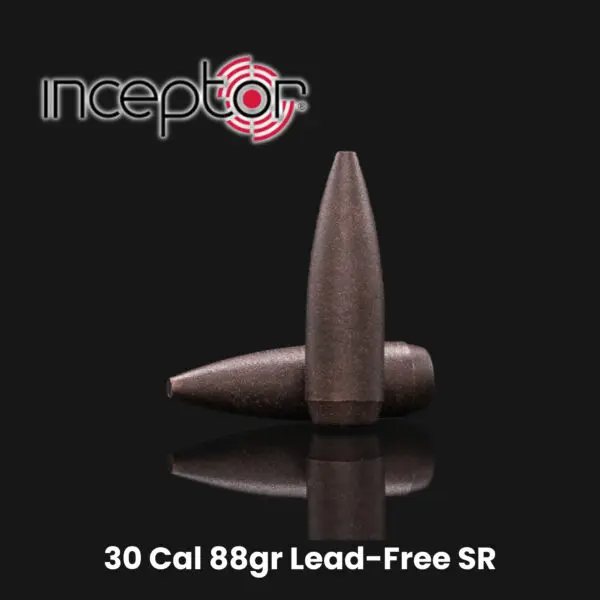 Inceptor 30 Cal 88gr Lead-free Frangible Short Range Rifle Bullets