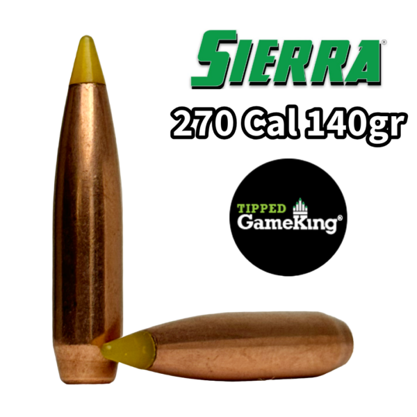 Sierra 270 Cal (.277") 140gr Tipped Game King Bullets