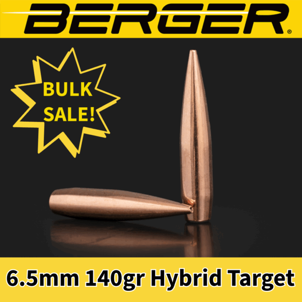 Berger 6.5mm (.264") 140gr Hybrid Target Bullets