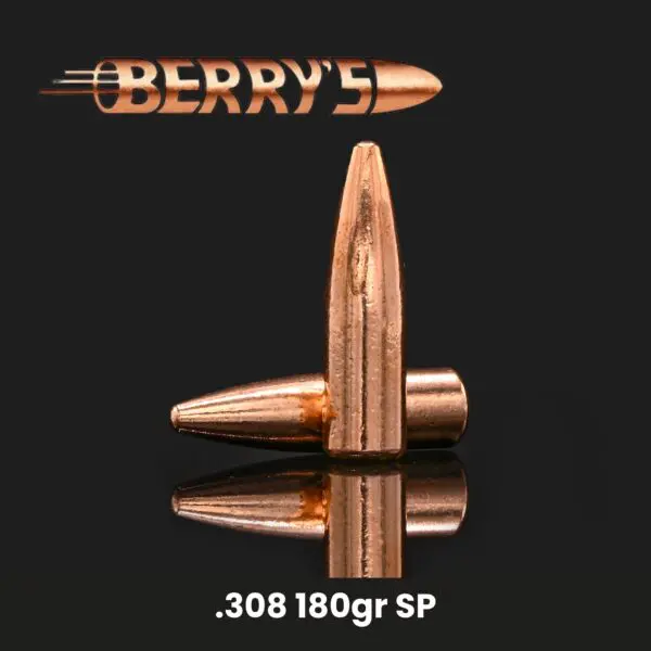 Berry's 30 Cal (.308) 180gr SP Bullets