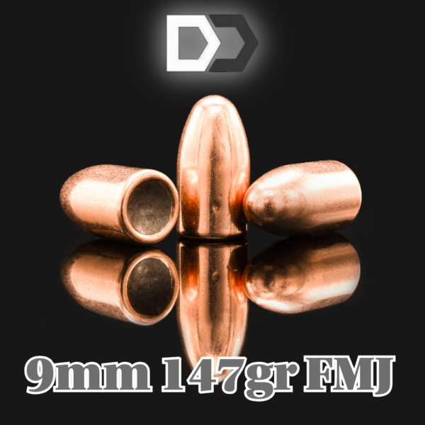 DKC New 9mm 147gr (.355") FMJ Bullets