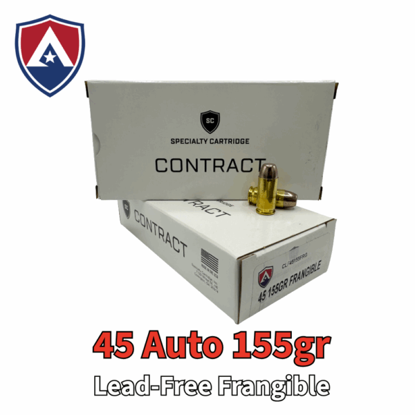 Atlanta Arms 45 Auto 155gr lead-free frangible ammunition