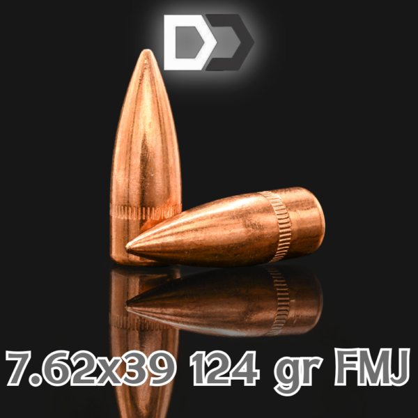 DKC .310" 124gr FMJ (7.62x39) Bullets