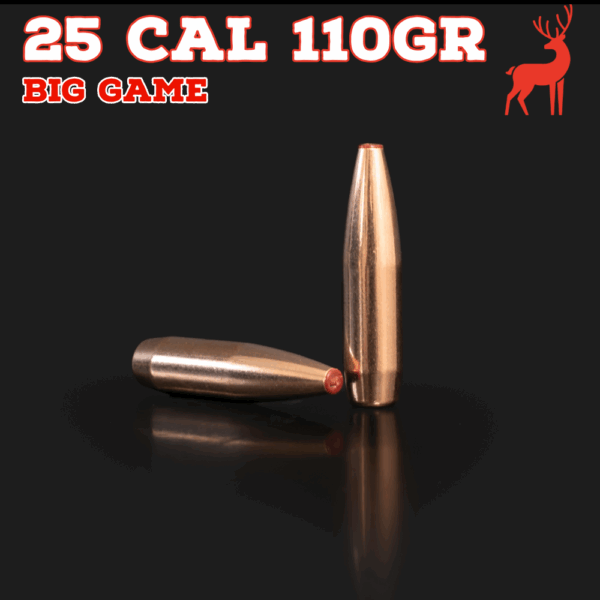 25 Cal (.257") 110gr Bullets - Big Game (seconds) - 250 ct