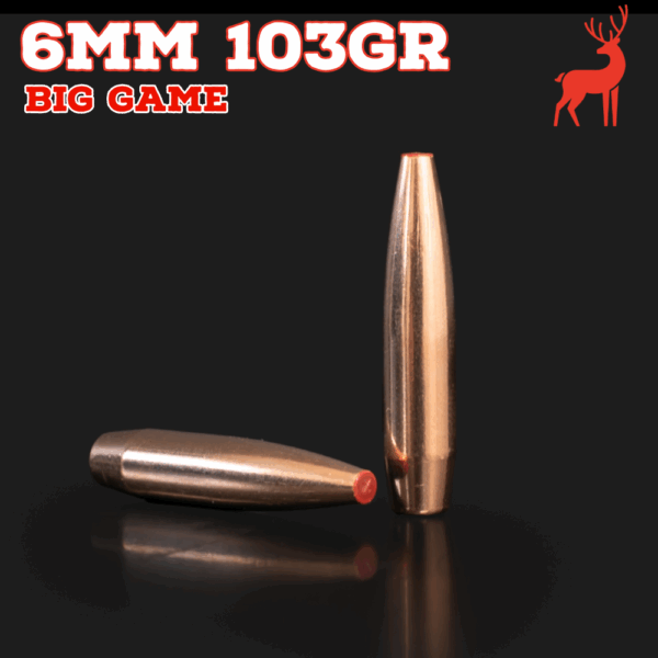6mm (.243") 103gr Bullets - Big Game (seconds) - 250 ct