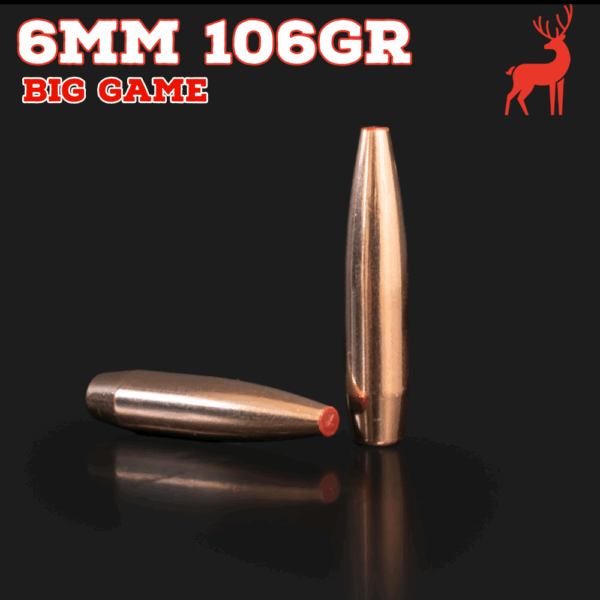 6mm (.243") 106gr Bullets - Big Game (seconds) - 250 ct