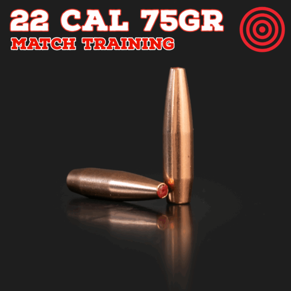 22 Cal (.224") 75gr Bullets - Match Training (seconds) - 250 ct
