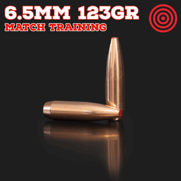 6.5mm (.264") 123gr Bullets - Match Training (seconds) - 250 ct