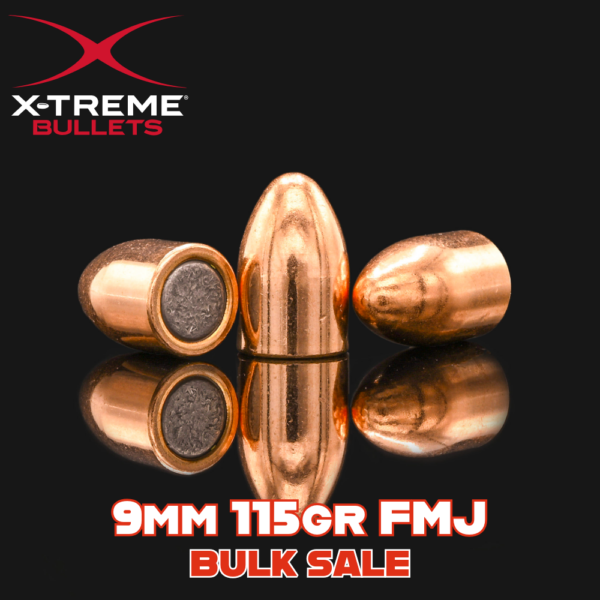 X-Treme 9mm (.355") 115gr FMJ Bullets