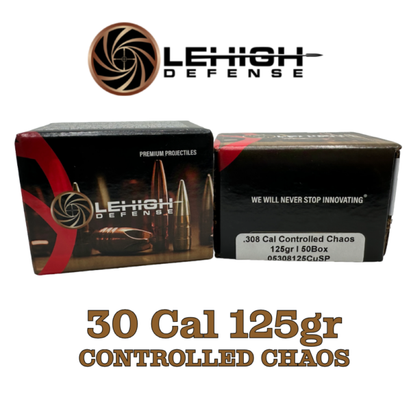 Lehigh Defense 30 Cal (.308") 125gr Controlled Chaos - 50 ct Box