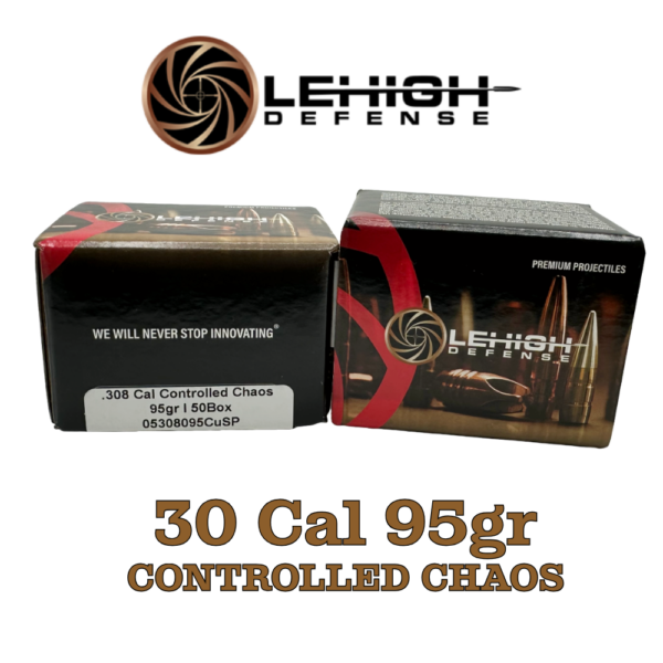 Lehigh Defense 30 Cal (.308") 95gr Controlled Chaos - 50 ct Box