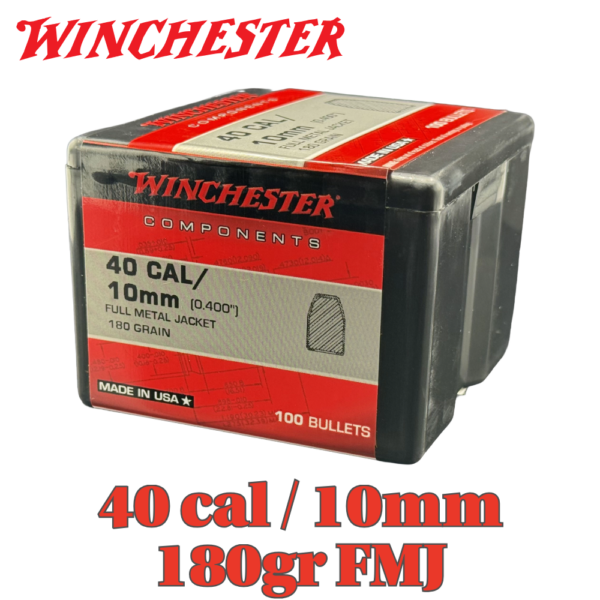 Winchester 40 Cal / 10mm (.400") 180gr FMJ Bullets