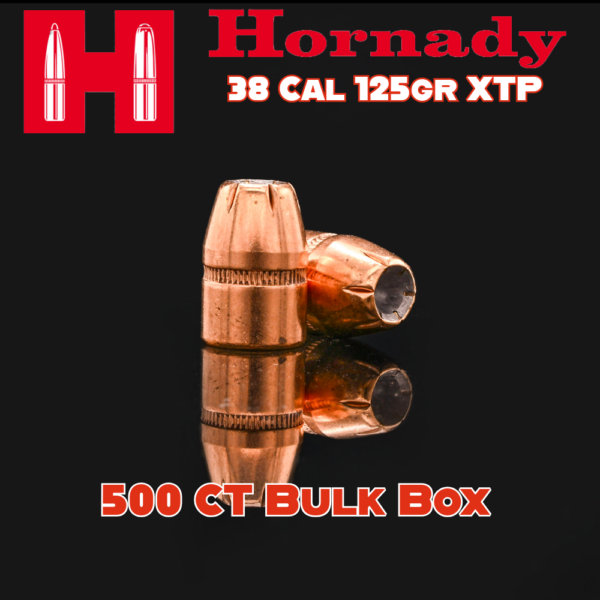 Hornady 38 Cal (.357") 125gr XTP - 500 ct