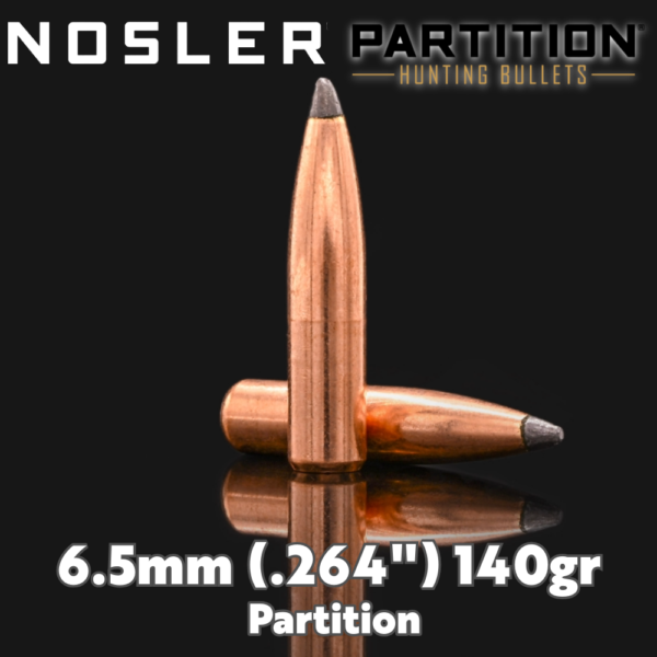 Nosler 6.5mm (.264") 140gr Partition Bullets