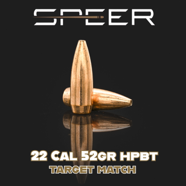 Speer 22 Cal (.224") 52gr HPBT Match Target - 250 ct