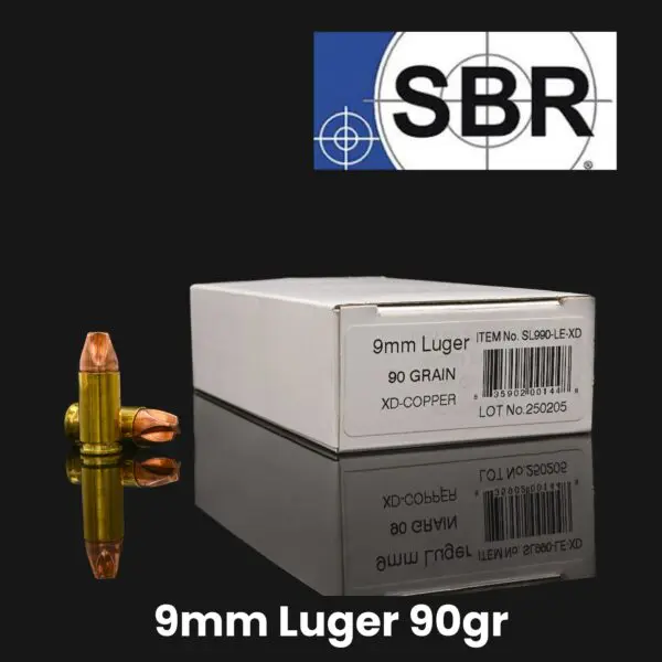 SBR 9mm 90gr XTREME Defense - Law Enforcement Ammo
