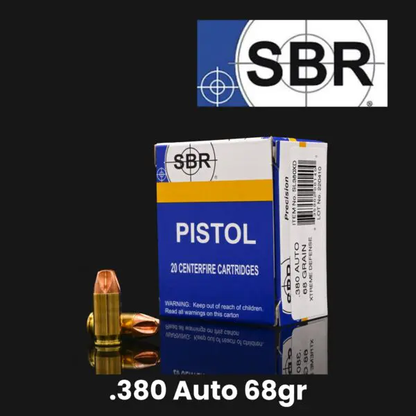 SBR 380 Auto 68gr XTREME Defense Ammo