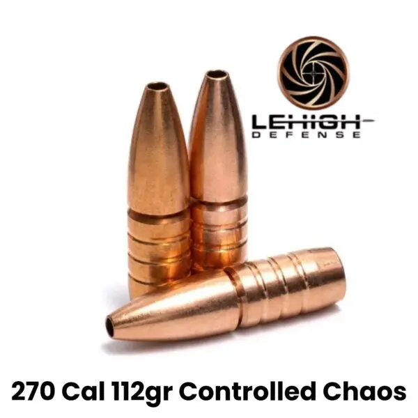 Lehigh Defense 270 (.277") 112gr Controlled Chaos Bullets - 250 ct