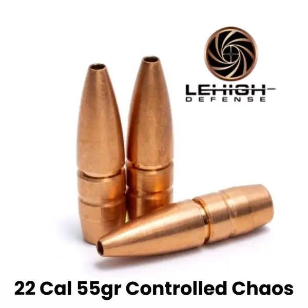 Lehigh Defense 22 Cal (.224") 55 GR Controlled Chaos - 250 ct