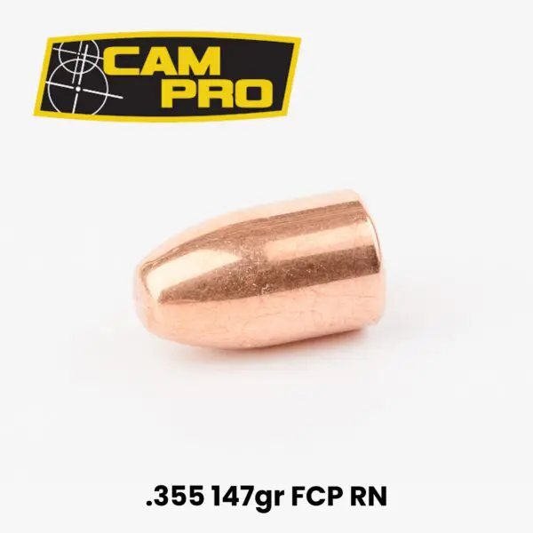 CAMPRO 9mm (.355") 147gr Copper Plated Round Nose Bullets - 500ct