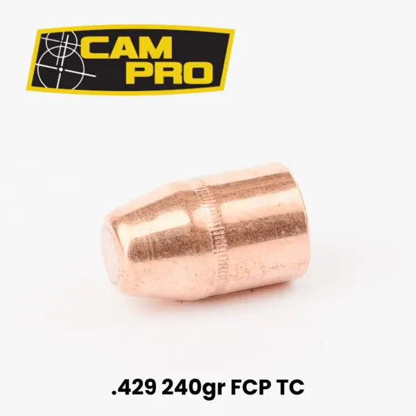 CAMPRO 44 Cal (.429") 240gr Full Copper Plated Truncated Cone Bullets - 250ct