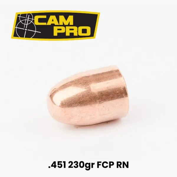 CAMPRO 45 ACP (.451") 230gr Copper Plated Round Nose Bullets- 500ct
