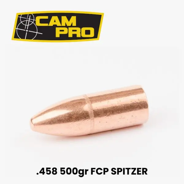 CAMPRO 458 Cal (.458") 500gr Full Copper Plated Spitzer Bullets - 250ct