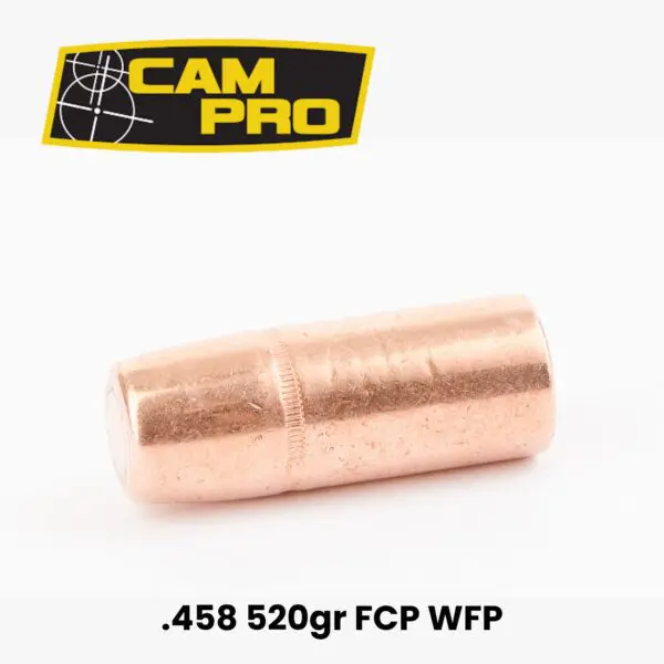 CAMPRO 458 Cal (.458") 520gr Full Copper Plated Wide Flat Point Bullets - 250ct