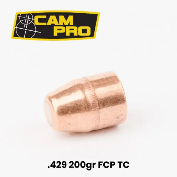 CAMPRO 44 Cal (.429") 200gr Full Copper Plated Truncated Cone Bullets - 250ct