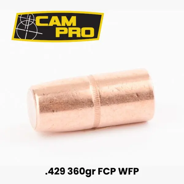 CAMPRO 44 Cal (.429") 360gr Full Copper Plated Wide Flat Point Bullets- 250ct
