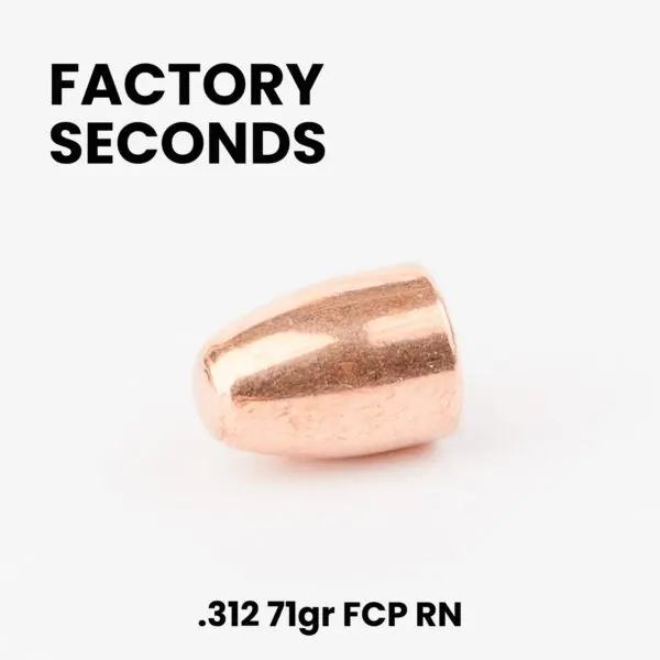FACTORY SECONDS 32 Cal (.312") 71gr Full Copper Plated Round Nose Bullets- 500ct