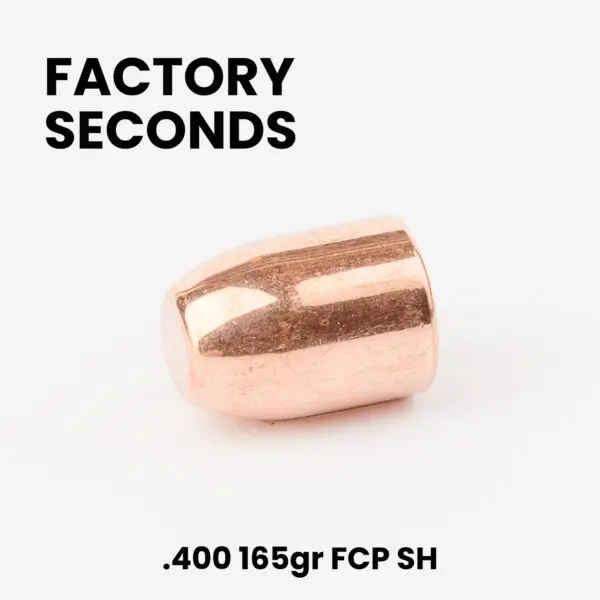 FACTORY SECONDS 10mm / .40 Cal (.400") 165gr Full Copper Plated Shoulder Bullets- 1,000ct