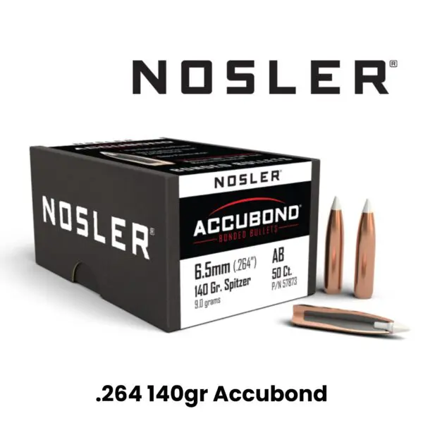 Nosler 6.5mm (.264″) 140gr SP AccuBond - 50ct