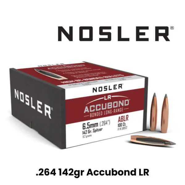 Nosler 6.5mm (.264″) 142gr SP AccuBond Long Range - 100ct