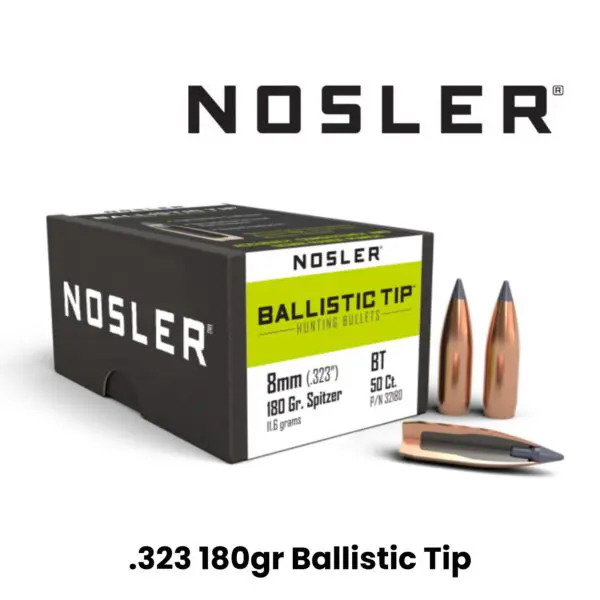 Nosler 8mm (.323″) 180gr SP Ballistic Tip - 50ct