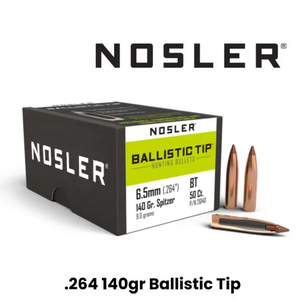 Nosler 6.5mm (.264″) 140gr SP Ballistic Tip - 50ct