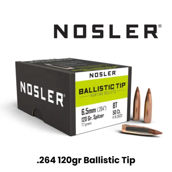 Nosler 6.5mm (.264″) 120gr SP Ballistic Tip - 50ct