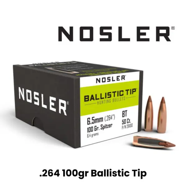 Nosler 6.5mm (.264″) 100gr SP Ballistic Tip - 50ct