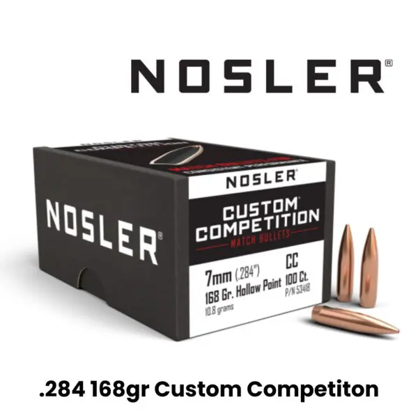 Nosler 7mm (.284″) 168gr HPBT Custom Competition - 100ct