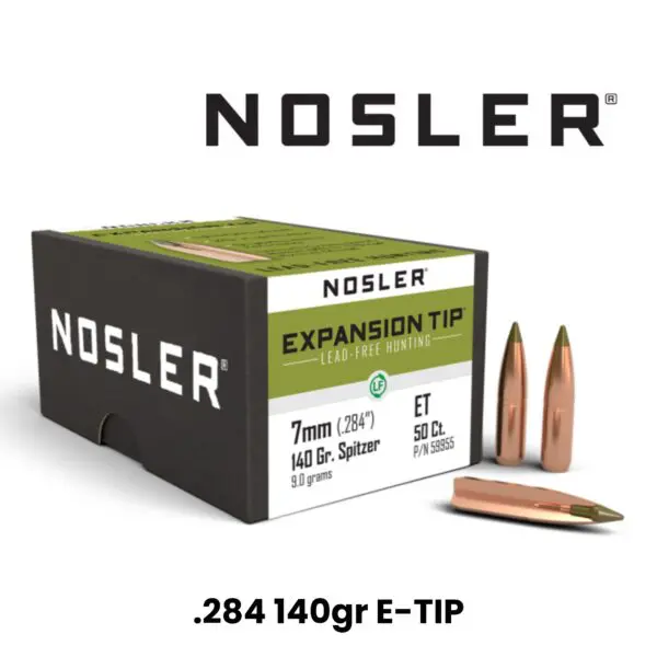 Nosler 7mm (.284″) 140gr SP E-Tip (lead-free) - 50ct