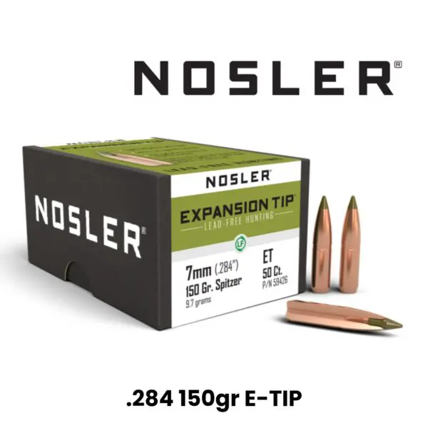 Nosler 7mm (.284″) 150gr SP E-Tip (lead-free) - 50ct