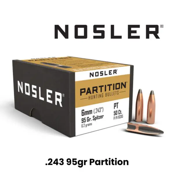 Nosler 6mm (.243″) 95gr SP Partition - 50ct