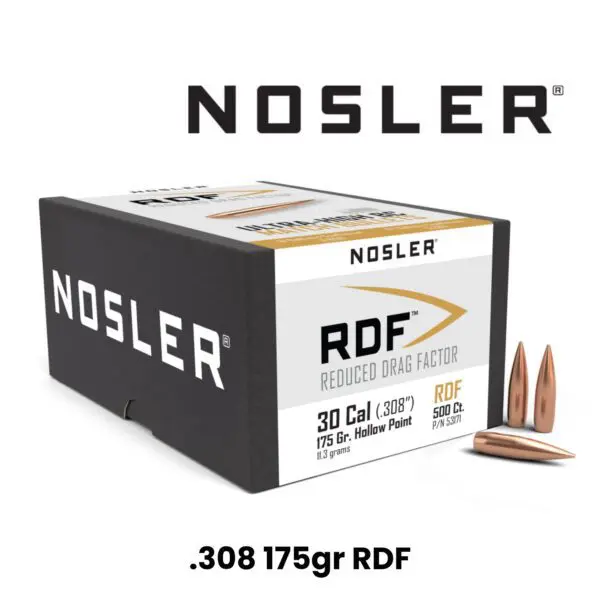Nosler 30 Cal (.308″) 175gr HPBT RDF - 500ct
