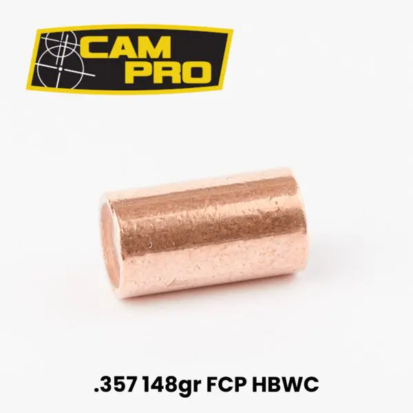 CAMPRO .38/.357 (.357") 148gr Full Copper Plated Hollow Base Wad Cutter Bullets- 500ct