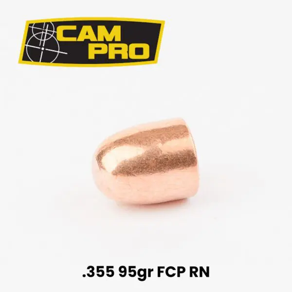 CAMPRO 380 Cal (.380 / .355") 95gr Full Copper Plated Round Nose Bullets- 500ct
