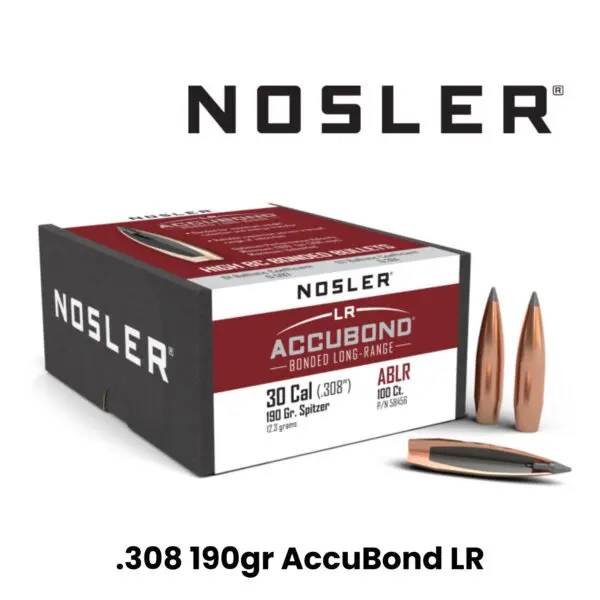Nosler 30 Cal (.308″) 190gr SP AccuBond Long Range - 100ct